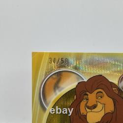 2026 Topps Chrome Disney Mufasa Réfracteur Vague Or n°/50 Le Roi Lion