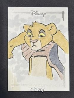 2026 Topps Disney Chrome Simba Croquis Le Roi Lion Artiste Chris Colyer 1/1