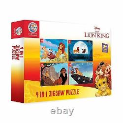 4 En 1 Disney Lion King Jigsaw Puzzle 140 Pièces Pour Les Enfants, 4 Puzzles 35 Pc Chaque