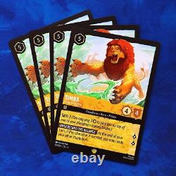 4x Simba Protecteur de Fierté PLAYSET Lorcana Disney 20 Set 6 Lion de Mer Azurite Roi Lion