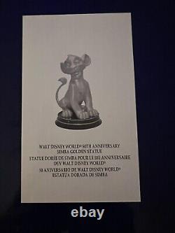 50ème anniversaire de Walt Disney World Lion King Simba Statue en Or Figurine