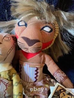 8 peluches/sacs de haricots Disney Le Roi Lion Bundle de comédie musicale Broadway