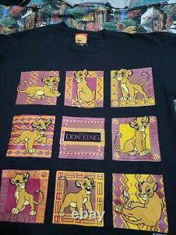 90 Vintage 1994 Disney Le Roi Lion Film Promo T-shirt L Simba Point Unique