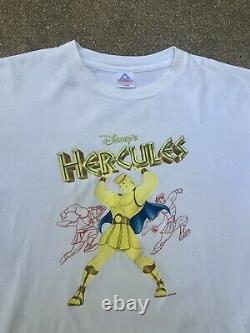 90 Vintage Hercules Disneys Film Promo T-shirt XL Roi Lion Rap T Aladdin