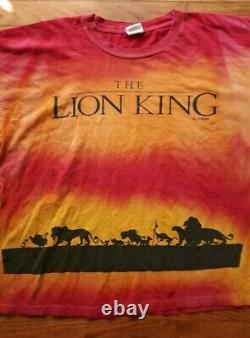 90 Vintage Roi Lion T-shirt All Over Imprimer XL Disney Men Film Unique Point