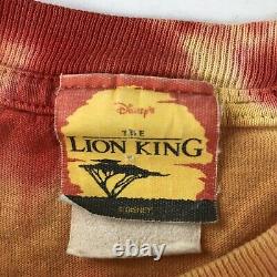 90 Vintage T-shirt Grand Roi Lion Film Promo Single Point Tie Dye Disney