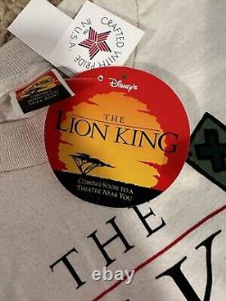 90s Le Lion King Disney Film Promo T-shirt. Vintage Nouvelle Marque Rare Taille XL