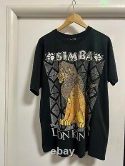 90s Lion King T-shirt / Chemise De Cinéma Vintage Original / Disney / XL / Noir