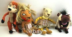 9pc Nyc Broadway Musical Le Roi Lion 9 Sacs De Haricots Nala Pumbaa Sinba Timon +5
