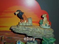 Affichage Vintage Disney Lenox Le Roi Lion Original avec 8 Figurines
