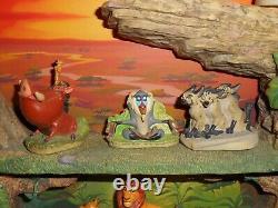 Affichage Vintage Disney Lenox Le Roi Lion Original avec 8 Figurines