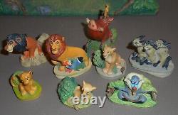 Affichage Vintage Disney Lenox Le Roi Lion Original avec 8 Figurines