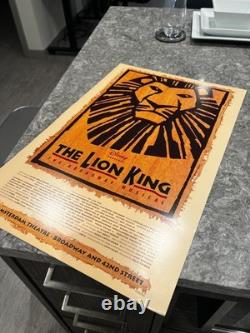 Affiche de la distribution originale de Broadway du Roi Lion 1997 VTG