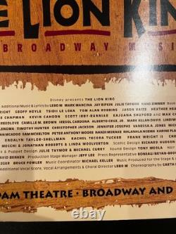 Affiche de la distribution originale de Broadway du Roi Lion 1997 VTG