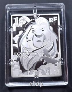 BARRE DE MONNAIE EN ARGENT DU ROI LION DISNEY 30E ANNIVERSAIRE 10 EUROS FRANCE 2024