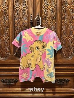 Barboteuse vintage Disney Le Roi Lion à imprimé intégral, taille indiquée 18 mois