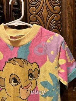 Barboteuse vintage Disney Le Roi Lion à imprimé intégral, taille indiquée 18 mois