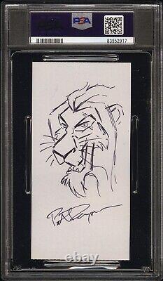 Billet de film japonais Disney Le Roi Lion de 1994 signé par PETER RAYMUNDO PSA 5