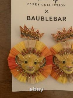 Boucles d'oreilles Disney Baublebar Simba Le Roi Lion Rare NWT
