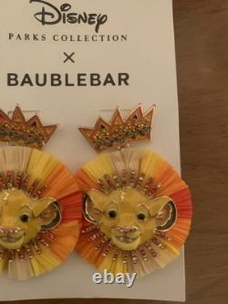 Boucles d'oreilles Disney Baublebar Simba Le Roi Lion Rare NWT
