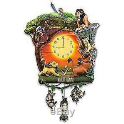 Bradford Disney Le Roi Lion Hakuna Matata Avec Musique Et Light Up Visage Horloge Murale