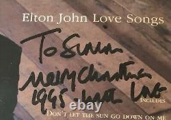 CD de chansons d'amour de Sir Elton John signé Rare Can You Feel The Love Tonight Le Roi Lion