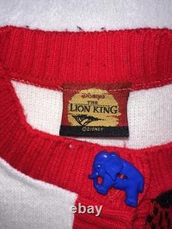 Cardigan vintage des années 90 Disney Le Roi Lion Simba, taille junior L (14)