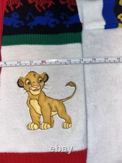 Cardigan vintage des années 90 Disney Le Roi Lion Simba, taille junior L (14)