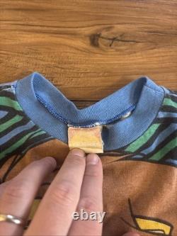 Chemise vintage des années 90 Le Roi Lion imprimé méga intégral Simba taille 3T expédition gratuite