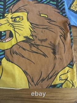 Chemise vintage des années 90 Le Roi Lion imprimé méga intégral Simba taille 3T expédition gratuite