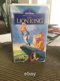 Collection de chefs-d'œuvre de Walt Disney Le Roi Lion Film VHS 1995 Rare