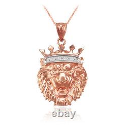 Collier-charme du Roi Lion en or rose