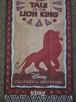 Conte de Le Roi Lion Disneyland California Adventure Bannière rare du parc