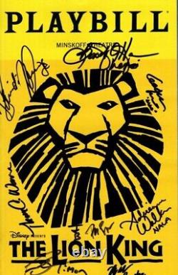 DISNEY LE ROI LION signé autographié CAST playbill