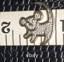 DISNEY TREASURES LE ROI LION PENDENTIF DIAMOND EN ARGENT MASSIF 925 / OR JAUNE 10K