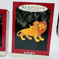 Décorations Hallmark Disney Lion King Noël Vintage Ensemble de 4 ornements accrochants de collection