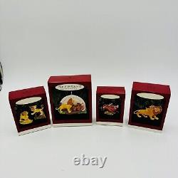 Décorations de Noël Hallmark Ornements Disney Le Roi Lion Ensemble vintage de 4 ornements suspendus à conserver