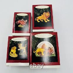 Décorations de Noël Hallmark Ornements Disney Le Roi Lion Ensemble vintage de 4 ornements suspendus à conserver
