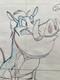 Dessin De Production Original De Pumbaa De Timon Et Pumbaa Du Roi Lion De Disney Des Ann&eacute;es 1990