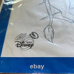 Dessin original de production Disney Le Roi Lion dormant dans un arbre. Signé.