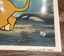 Disney 1995 LE ROI LION Simba Animation Cel avec arrière-plan officiel