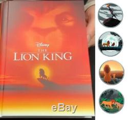 Disney Book Stories Roi Lion Pièce D'argent Fixé Niue 2 Dollars 2019 D23 Expo 2019