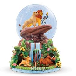 Disney Bradford Exchange Globe Musical Scintillant Le Roi Lion Simba Nala Rafiki