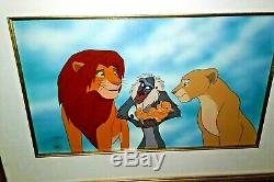 Disney Cel Le Roi Lion Famille Fierté Rare Animation Art Édition Cellulaire