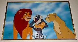 Disney Cel Le Roi Lion Famille Fierté Rare Animation Art Édition Cellulaire