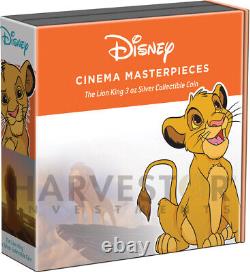 Disney Cinema Masterpieces Le Roi Lion 3 Oz. Pièce D'argent Ngc Pf70 Fr