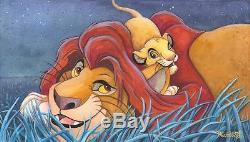 Disney Fine Art Roi Lion Père Et Fils 16 X 28 Le Artiste Michelle St. Laurent