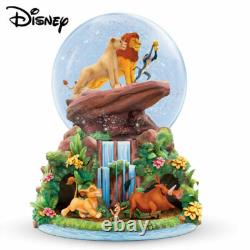 Disney LE ROI LION Globe Musical Rotatif Pailleté NOUVEAU
