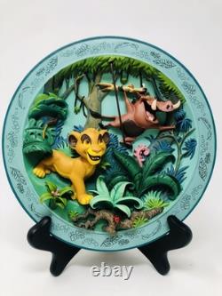 Disney Le Roi Lion Assiettes de Collection 3D Édition Limitée Ensemble de 4 NIB