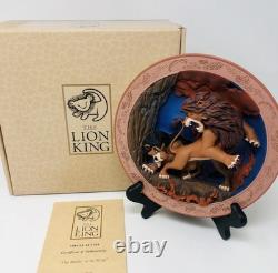 Disney Le Roi Lion Assiettes de Collection 3D Édition Limitée Ensemble de 4 NIB
